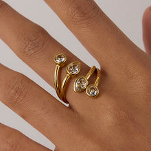 Load image into Gallery viewer, Stainless steel zircon ring