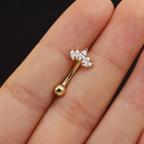 One navel pin, an overall S925 sterling silver navel ring