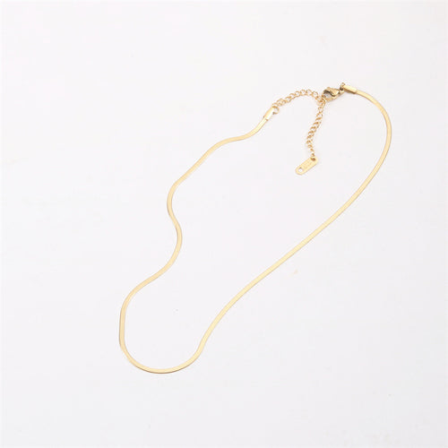 Golden snake chain necklace