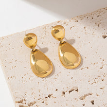 Load image into Gallery viewer, Stainless steel water-drop spliced earrings plated with 18K gold