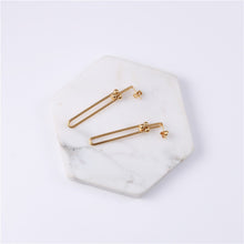 Load image into Gallery viewer, Golden chain stainless steel earrings