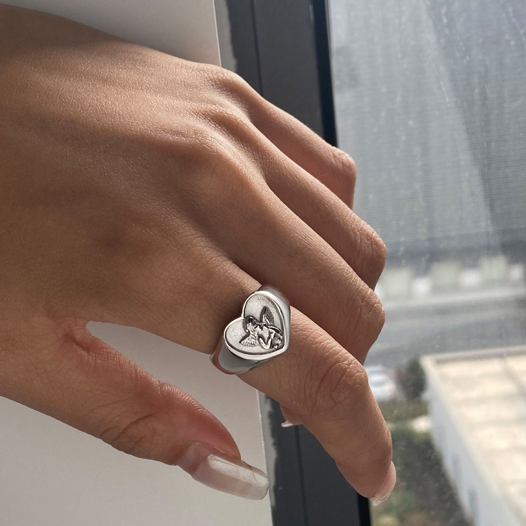 Angel Stainless steel ring