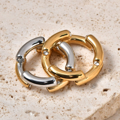 Stainless steel color-blocking ring