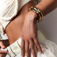 Load image into Gallery viewer, 18K gold plain ring stainless steel bracelet