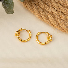 Load image into Gallery viewer, Golden French plain ring ear buckles