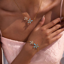 Load image into Gallery viewer, Stainless steel oil-dripping flower bracelet necklace