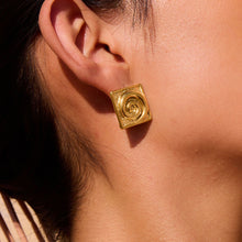 Load image into Gallery viewer, Stainless steel stud earrings, 18K gold