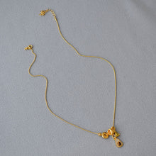 Load image into Gallery viewer, Tiger&#39;s eye avocado pendant necklace