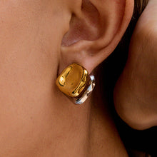 Load image into Gallery viewer, Stainless steel gold and silver color-matched earrings