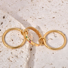 Load image into Gallery viewer, Colored zircon ring set