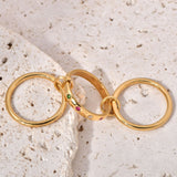 Colored zircon ring set