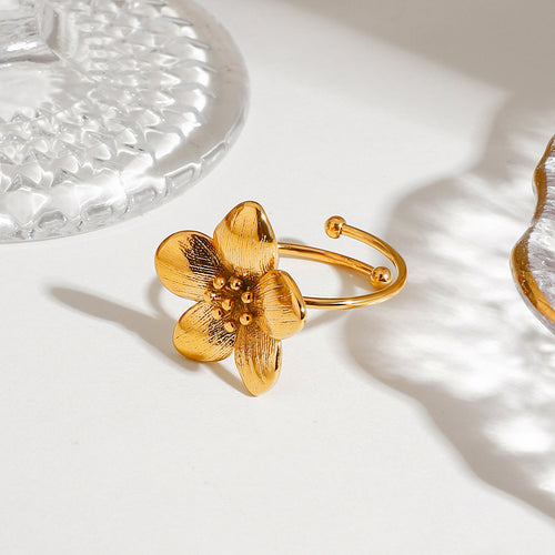 Stainless steel flower-opening ring