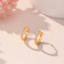 Load image into Gallery viewer, 1 pair of S925 sterling silver zircon earrings and ear rings