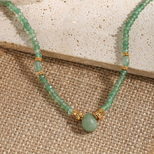 Load image into Gallery viewer, Green Dongling Natural stone handcrafted beaded necklace