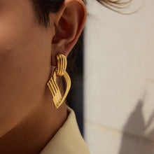 Load image into Gallery viewer, Golden stainless steel earrings