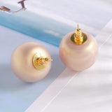 S925 Silver needle High-gloss Pearl earrings