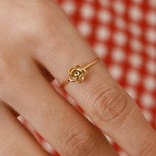 Load image into Gallery viewer, Stainless steel rose flower opening ring