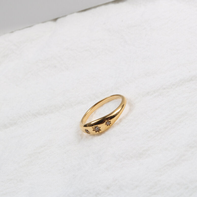 Moon, stars, sun and ring