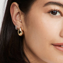 Load image into Gallery viewer, Brass gold-plated 925 silver needle irregular teardrop earrings