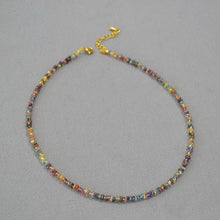 Load image into Gallery viewer, Bohemian-style colorful and transparent rice bead handcrafted beaded necklace