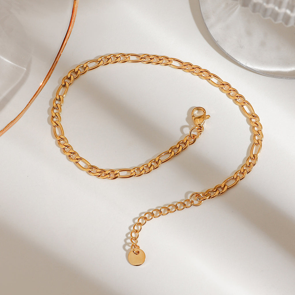 18K stainless steel Figaro chain foot chain