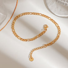 Load image into Gallery viewer, 18K stainless steel Figaro chain foot chain