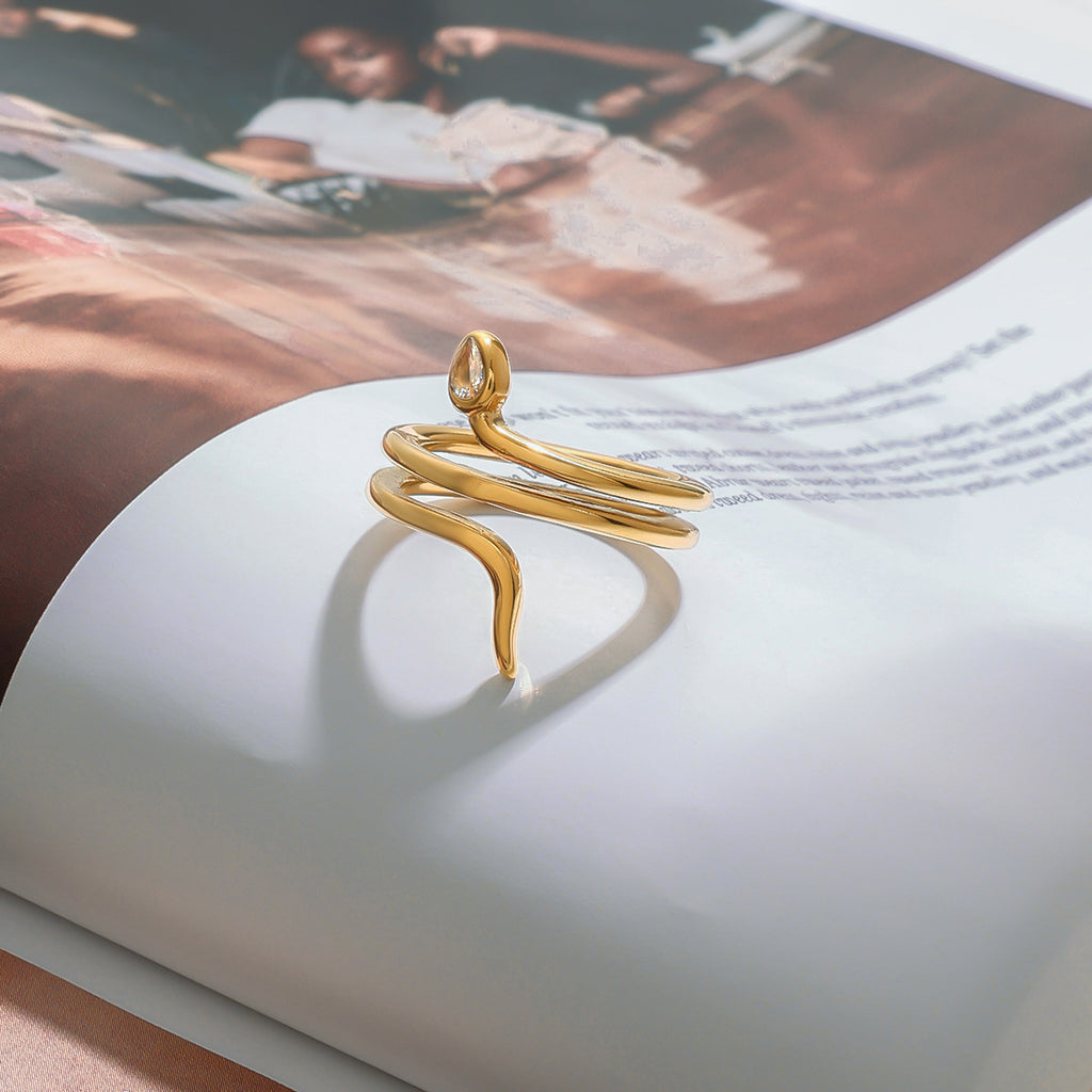 Stainless steel serpentine ring
