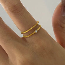 Load image into Gallery viewer, Stainless steel shell starfish ring three-piece set
