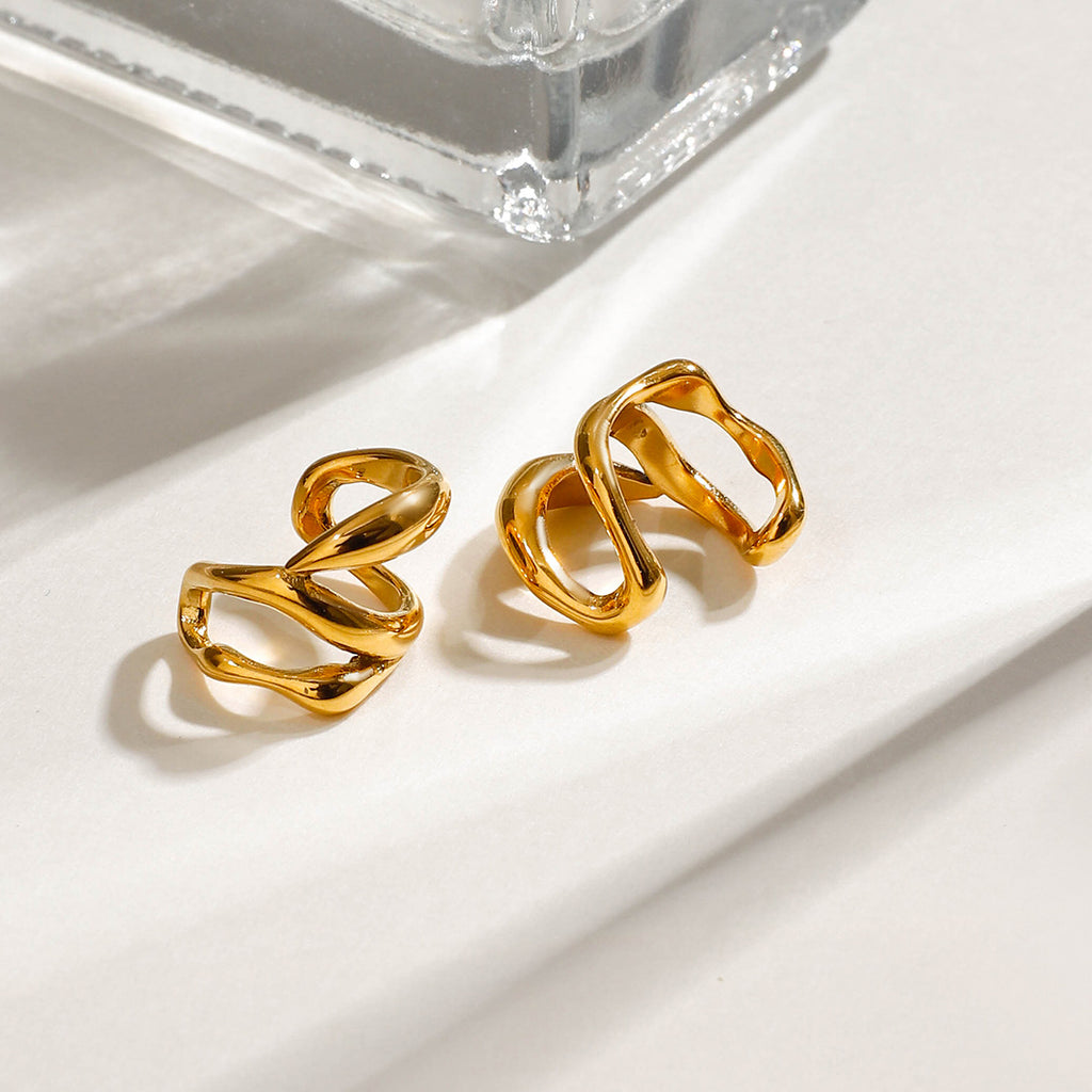 Stainless steel line perforated multi-layer ear clips