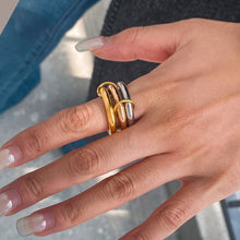 Load image into Gallery viewer, Stainless steel multi-layer stacked ring