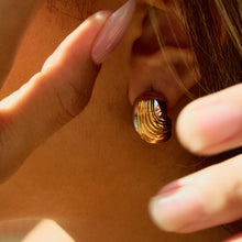 Load image into Gallery viewer, 18K stainless steel C-shaped stud earrings