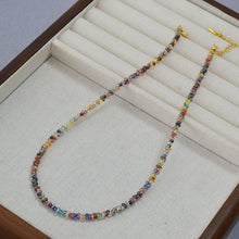 Load image into Gallery viewer, Bohemian-style colorful and transparent rice bead handcrafted beaded necklace