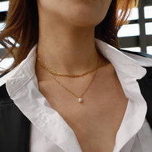 Load image into Gallery viewer, Stainless steel pearl multi-layered necklace