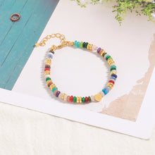 Load image into Gallery viewer, Colored natural stone hand-beaded bracelet