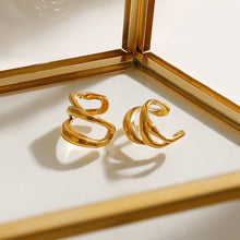 Load image into Gallery viewer, Stainless steel line perforated multi-layer ear clips