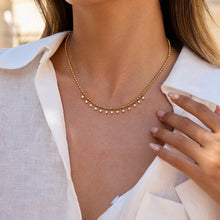 Load image into Gallery viewer, Stainless steel white zircon pendant necklace