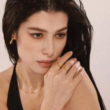 Load image into Gallery viewer, Stainless steel gold-plated tulip flower opening ring
