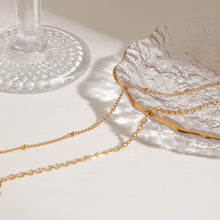 Load image into Gallery viewer, Golden stainless steel beaded chain, O-shaped chain, two-color anklets