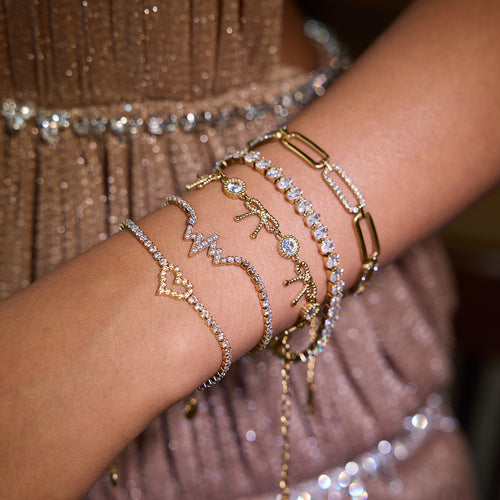 Stainless steel zircon bracelet