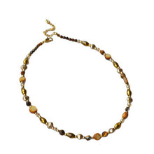 Load image into Gallery viewer, Tiger&#39;s eye stone bead necklace
