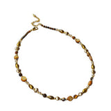 Tiger's eye stone bead necklace
