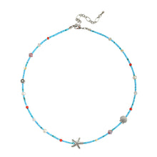 Load image into Gallery viewer, Colored natural stone pearl beaded necklace