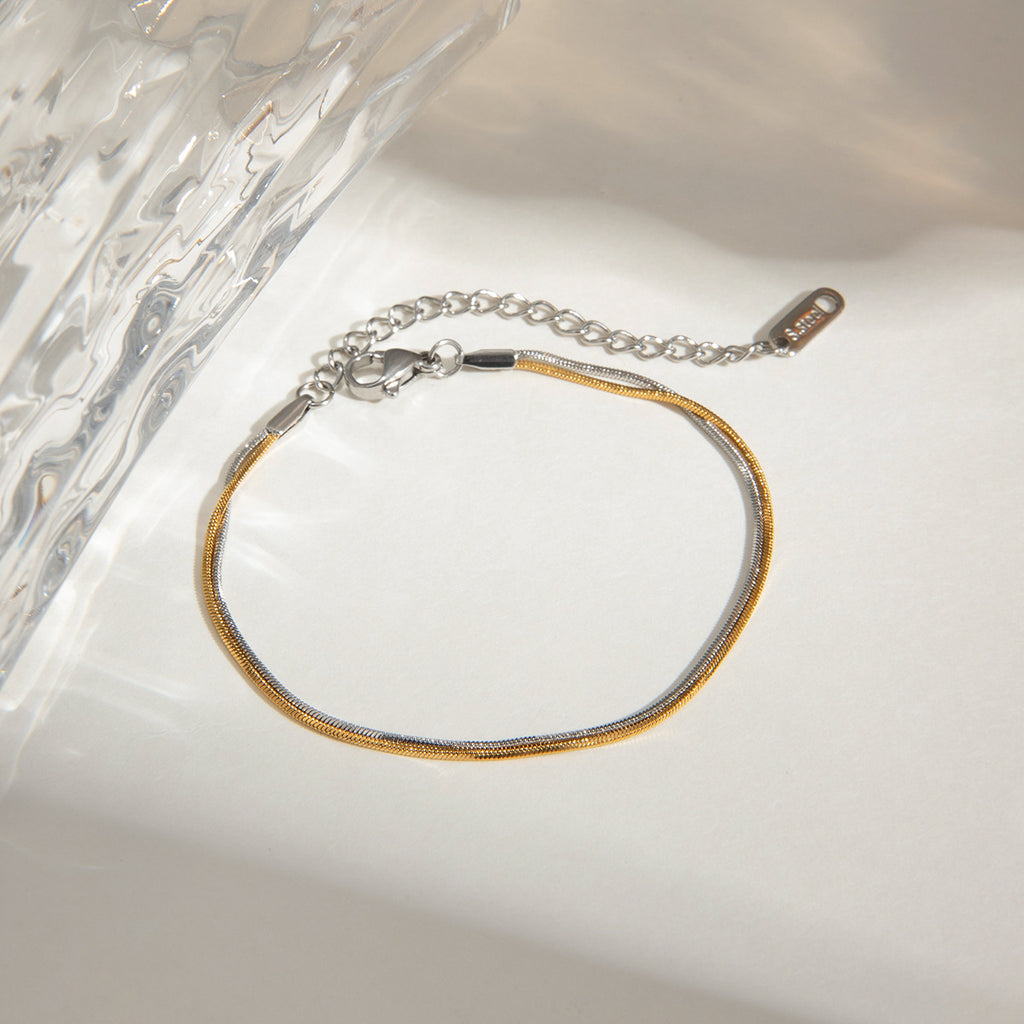 Stainless steel color-matched thin bracelet