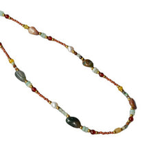 Load image into Gallery viewer, Colorful natural stone beaded necklace