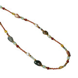 Colorful natural stone beaded necklace