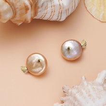 Load image into Gallery viewer, Natural pearl small fish copper earrings