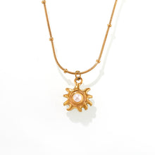 Load image into Gallery viewer, Stainless steel 18K real gold sunflower beaker necklace collarbone chain
