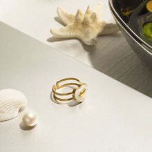 Load image into Gallery viewer, Stainless steel white oil-dripping heart-shaped opening ring