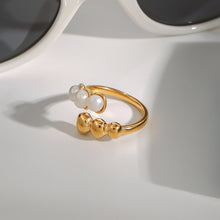 Load image into Gallery viewer, Stainless steel freshwater pearl ring