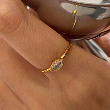 Load image into Gallery viewer, A three-piece set of stainless steel diamond rings stacked together